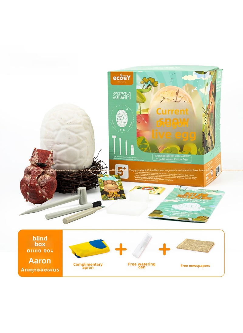 Giant Dinosaur Egg Fossil Excavation Toy Kit for Kids Dinosaur Resurrection Egg-Ankylosaurus