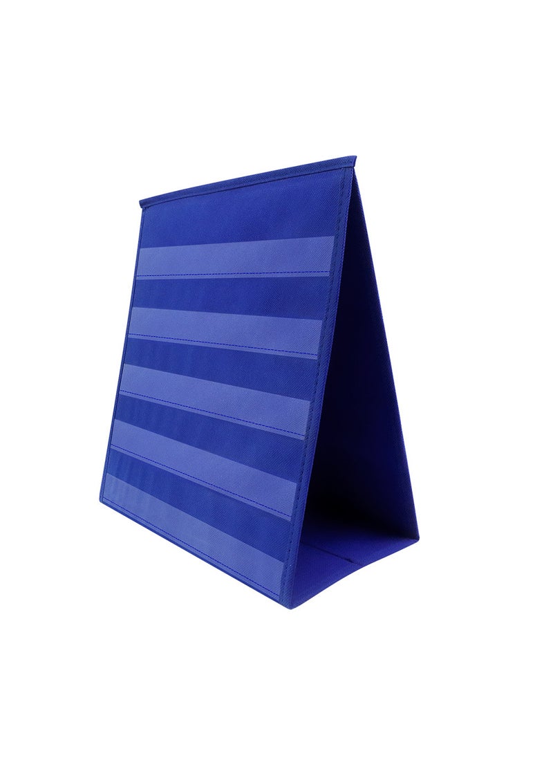 Foldable Tabletop Pocket Chart Stand Blue