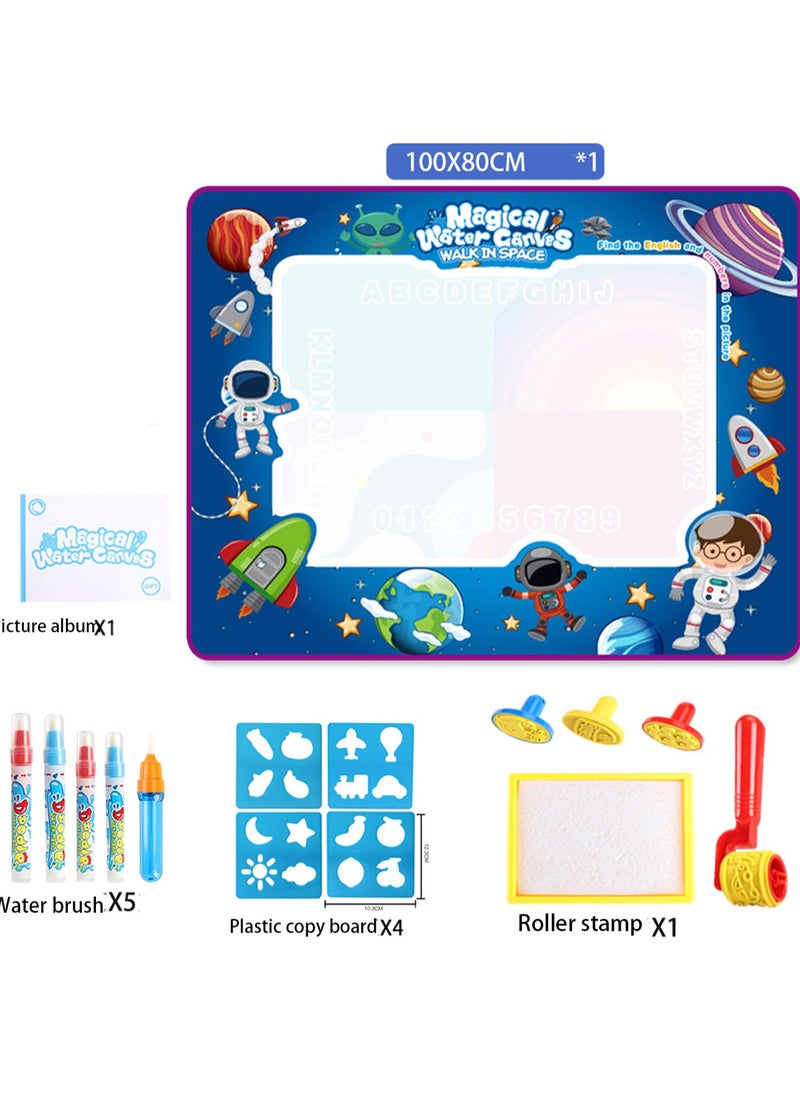 Painting Magic Water Drawing Board Large Size Suitable For 3 4 5 Years Old Boys And Girls Children'S Creative Educational Toys Gift Painting Water Magic Pad 100x80cm Interstellar Space