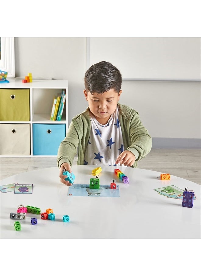 MathLink Cubes Numberblocks 1-10 Activity Set, 30 Preschool Learning Activities, Counting Blocks, Linking Cubes, Educational Toys for Kids, Number Games, Math Manipulatives Kindergarten