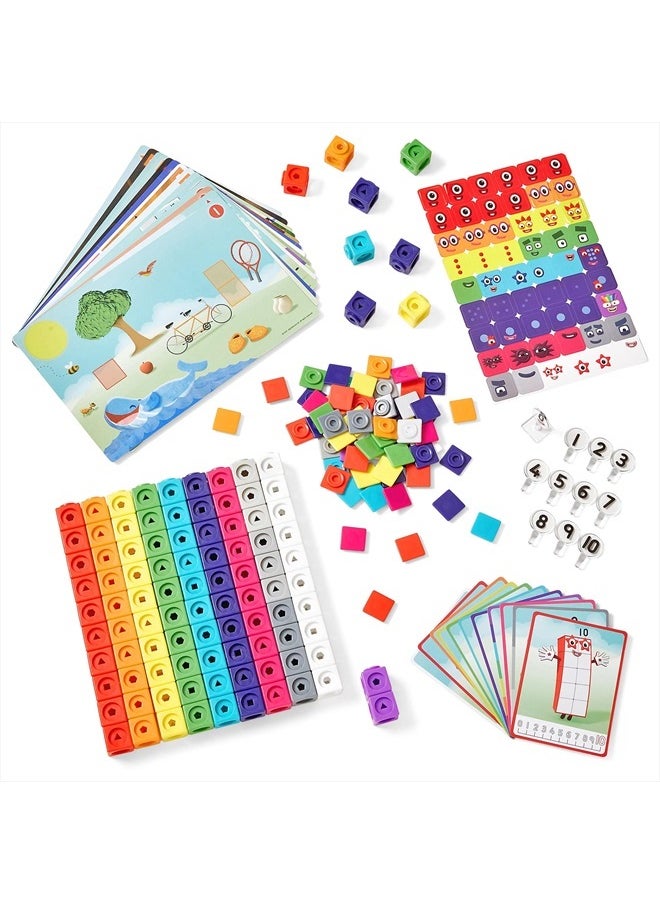 MathLink Cubes Numberblocks 1-10 Activity Set, 30 Preschool Learning Activities, Counting Blocks, Linking Cubes, Educational Toys for Kids, Number Games, Math Manipulatives Kindergarten