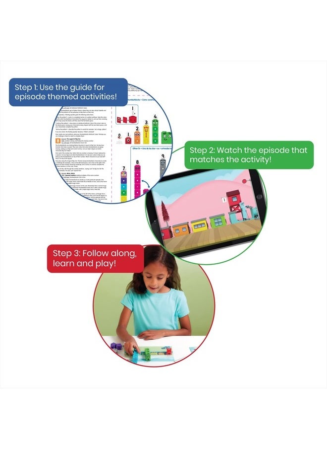 MathLink Cubes Numberblocks 1-10 Activity Set, 30 Preschool Learning Activities, Counting Blocks, Linking Cubes, Educational Toys for Kids, Number Games, Math Manipulatives Kindergarten