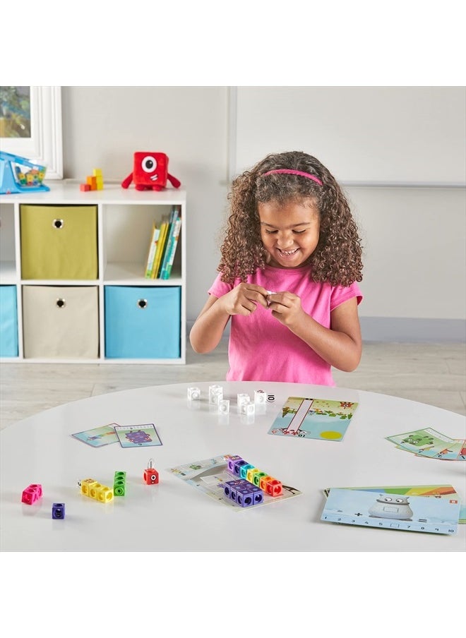 MathLink Cubes Numberblocks 1-10 Activity Set, 30 Preschool Learning Activities, Counting Blocks, Linking Cubes, Educational Toys for Kids, Number Games, Math Manipulatives Kindergarten