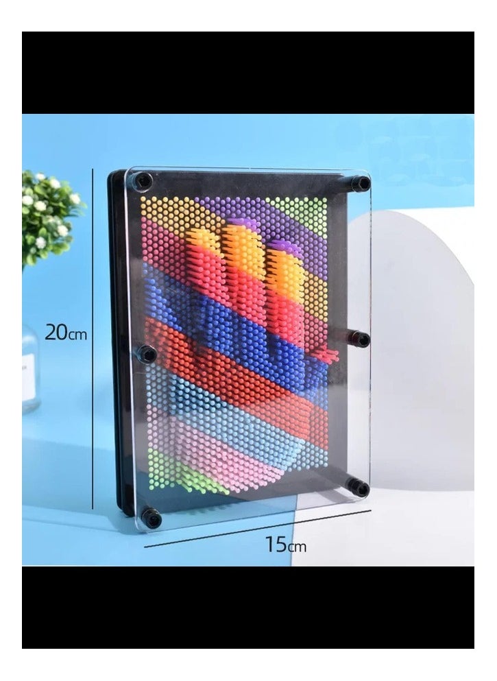 3D Pin Art Toy, Unique Plastic Pin Art Board for Kids,Inspire Imagination & Challenge Sense, Innovative Boundless Creativity for Children (Multicolor)