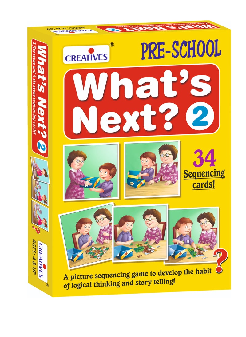 Creative's What's Next -2| A Memory Game to Develop Logical Thinking & Story Telling | Sequence Cards| Pre-School Games | Learning & Educational | What's Next Series for Ages 4 & Up