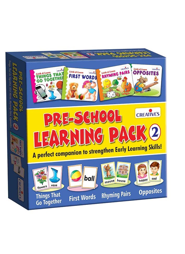 Creative's Pre-School Learning Pack - 2 | Early Learning Pack | Board Books & Activity Cards | Home/ School Learning Pack | Reading | Matching Card Games | For Ages 3 & Up