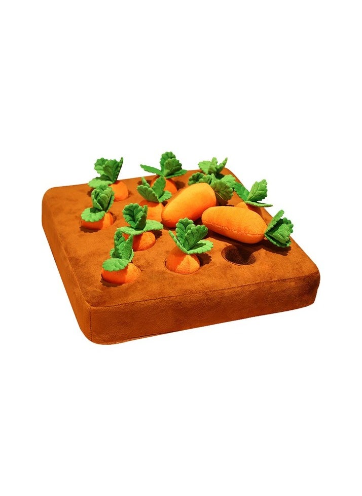 Carrot Plush toy by pulling carrot fine motor skills carrot harvest game (from abroad Colour:Coffee