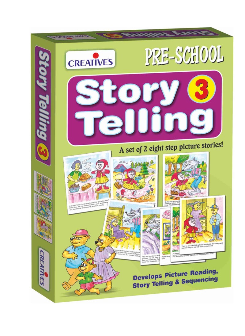 Creative's Story Telling - 3 | Story Cards | Learning & Educational | Story Telling Series | Pre-School Story Telling Games | Red Riding Hood & The Three Bears | for Ages 3 & Up