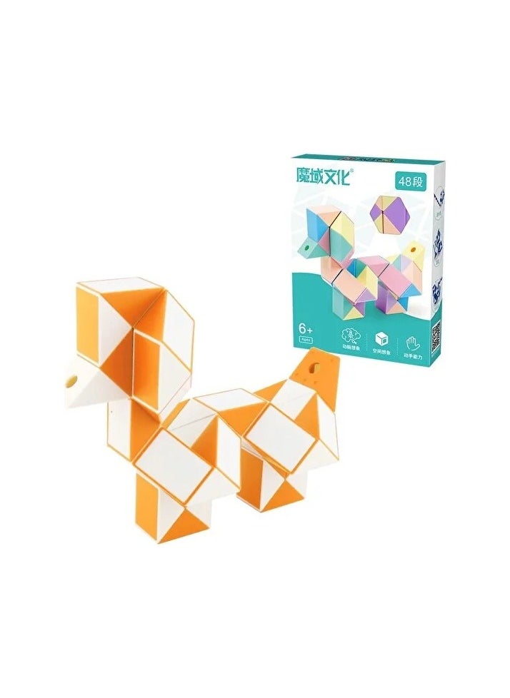 Various Magic Ruler 24 Segment Rubik Cube Modeling Schedule Colour:Orange