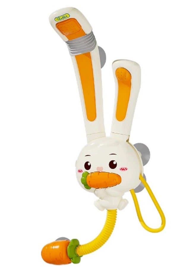Baby Bath Toys Rabbit Sprinklers - Electric Adjustable Shower Head Water Spray Bathtub Toy, 3 pack Suction Cup Spinning Top Toys,Baby Kids Toddler Shower Gifts for 1 2 3 4 5 Year Olds