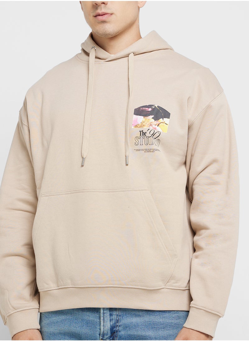 Chest Graphic Hoodie