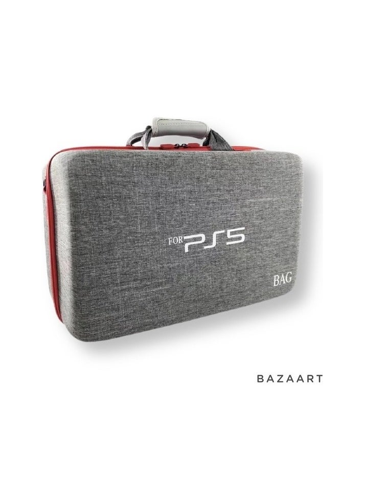 Carrying bag for PS5 console accessories Colour:Gray Sizes:22.5 x 13 x 25.5 cm