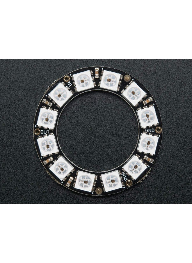 Adafruit NeoPixel Ring - 12 x 5050 RGB LED with Integrated Drivers [ADA1643]