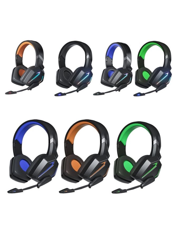 Soyto SY-G20 RGB Dual Streamer Gaming Computer Headset, Style: Lighting Version (Black Blue)