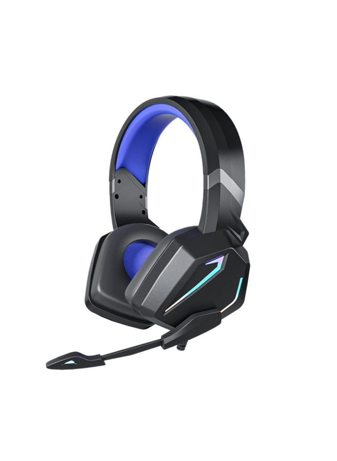 Soyto SY-G20 RGB Dual Streamer Gaming Computer Headset, Style: Lighting Version (Black Blue)