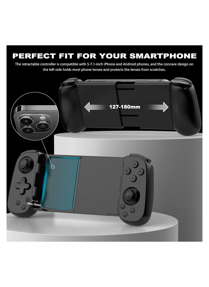 Wireless Gaming Controller for Phone, Tablet, Android, PC, Switch, PS3, PS4 - Features Turbo, 6-Axis Gyro, Vibration, Perfect for Cloud Gaming & PS Remote Play.