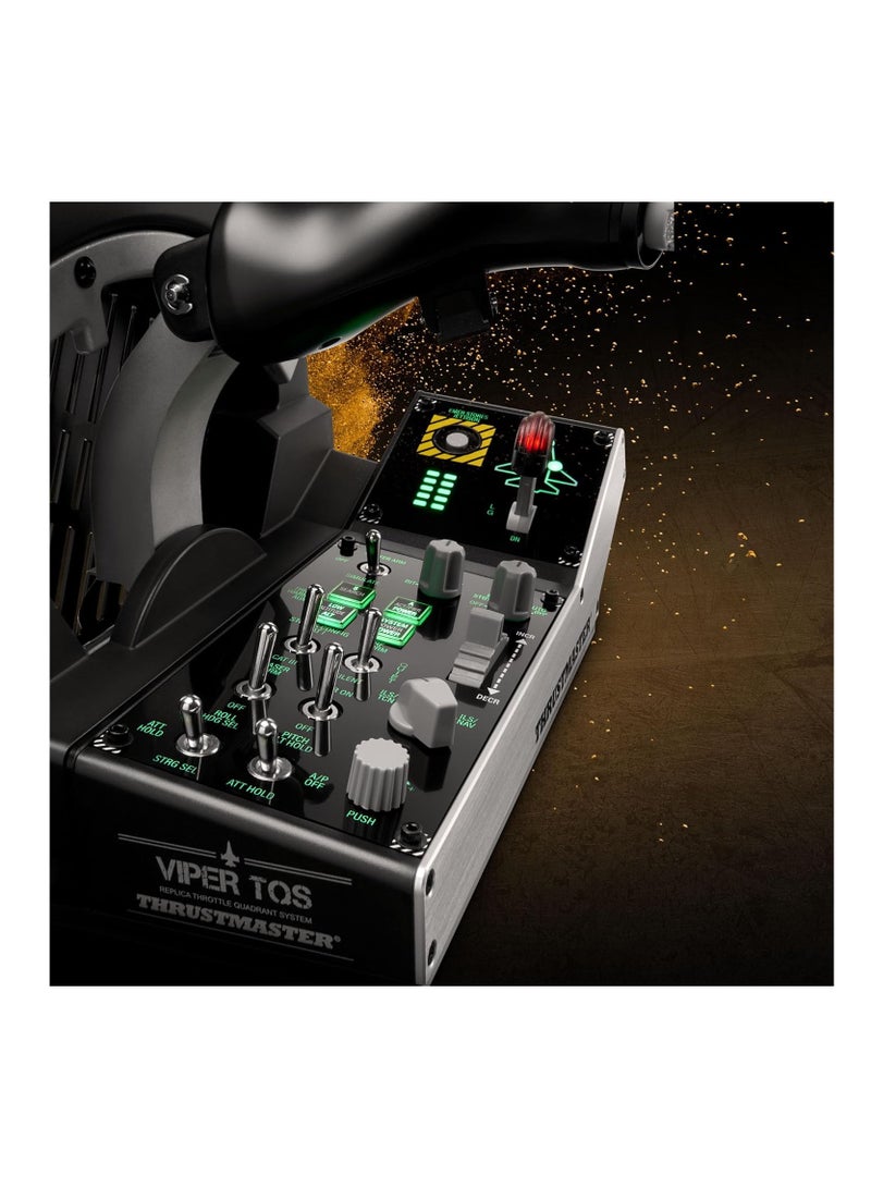 Thrustmaster Viper TQS Mission Pack for PC, Metal Throttle Quadrant System, Throttle and Control Panel Included, Hall Effect Precision, 64 Action Buttons, 6 Axes