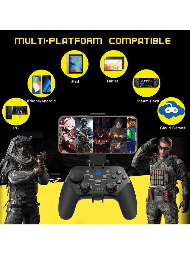 Mobile Gaming Controller for iOS, for Android, for iPad, Tablet, PC, Phone Wireless Controller for iPhone 14 13, for galaxy S22 21, Android Phones, for COD Mobile, for Genshin Impact, for Cloud Gaming