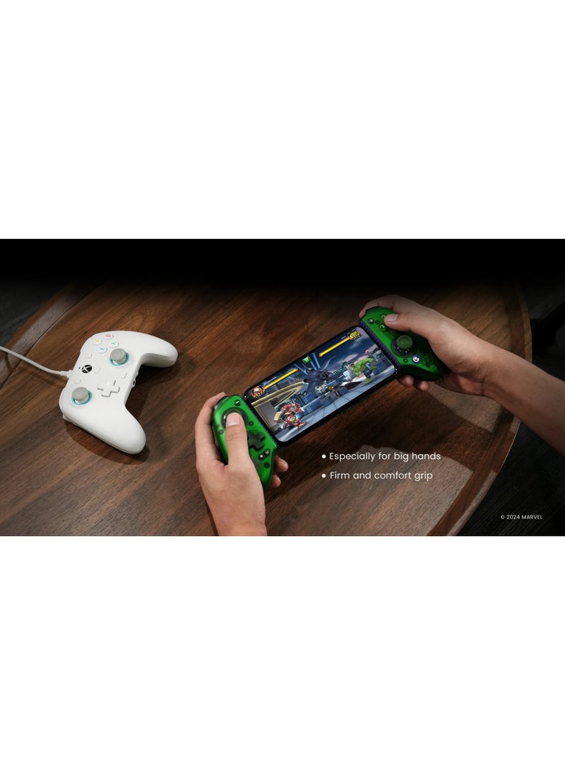 Professional Wireless Gamepad GameSir G8 Plus Hulk Bluetooth Mobile Gaming Controller for Android / iOS / Switch / Steam / Tablet / PC with Hall Effect Joysticks Hall Trigger 6-Axis Gyro 1000mAh Battery Green