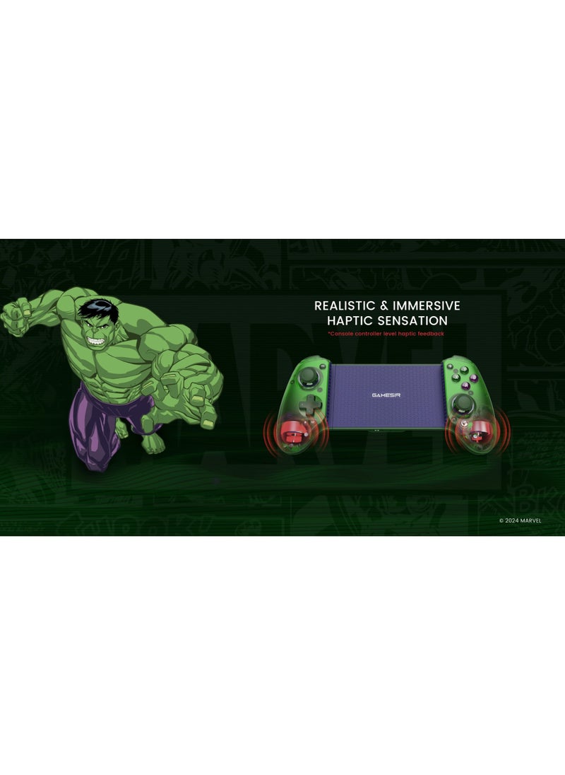 Professional Wireless Gamepad GameSir G8 Plus Hulk Bluetooth Mobile Gaming Controller for Android / iOS / Switch / Steam / Tablet / PC with Hall Effect Joysticks Hall Trigger 6-Axis Gyro 1000mAh Battery Green