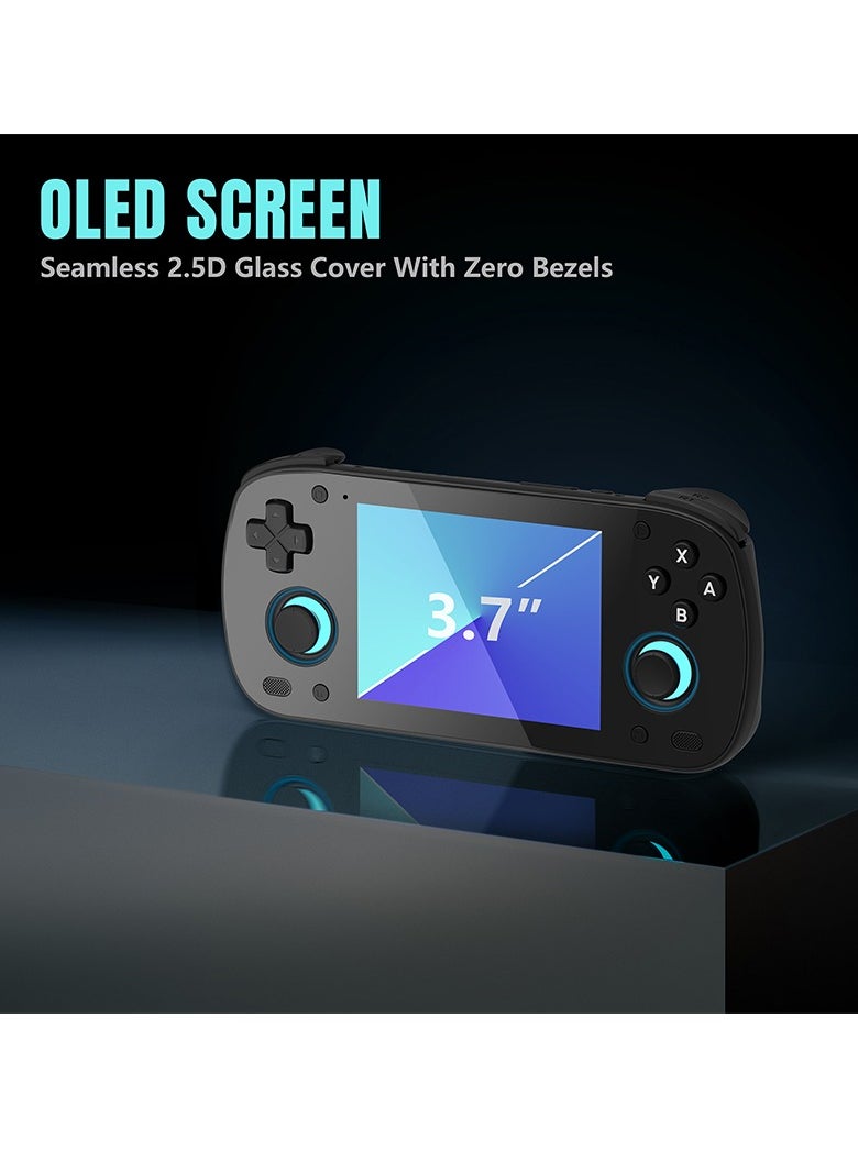 Retroid Pocket MINI Portable Retro Console Android 6GB 128GB Adreno 650 WiFi Bluetooth 3D illuminated Hall Sticks 3.7 Inch AMOLED Touchscreen Type C OTG Connection 4000mah 27W Fast Charge Built In Official OTA (Grey)