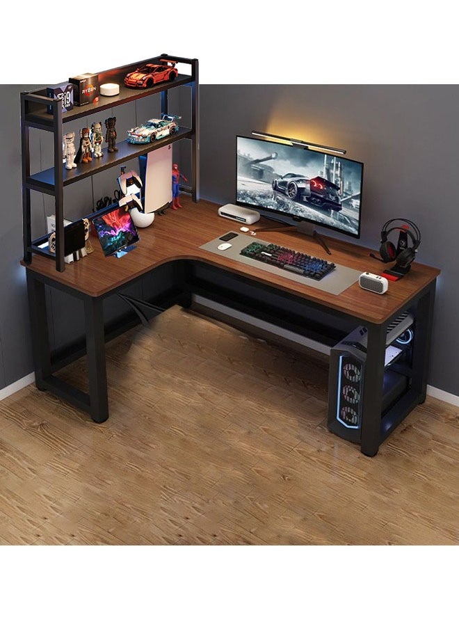 Computer and Multifunction Table Home Office Workstation with Sidestand 120X100 cm (Left Corner)