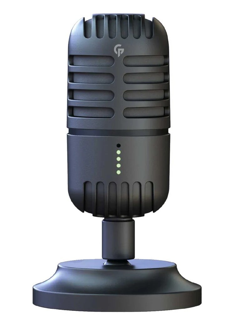 Professional Condenser Microphone with Studio Quality / Rotating Angle with Touch Mute /3.5mm Jack / USB-C Port / Compatible With iOS/Windows - Black