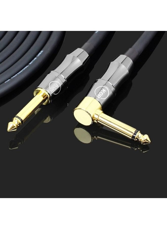 KGR Guitar Cable Keyboard Drum Audio Cable, Specification: 15m(Elbow Straight Jack)