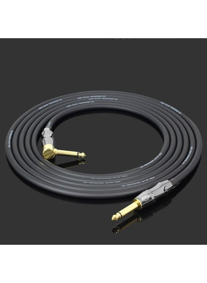 KGR Guitar Cable Keyboard Drum Audio Cable, Specification: 15m(Elbow Straight Jack)