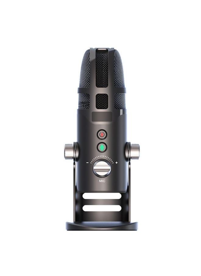 M9 RGB Condenser Microphone Built-in Sound Card,Style: Computer+Type-C+8pin