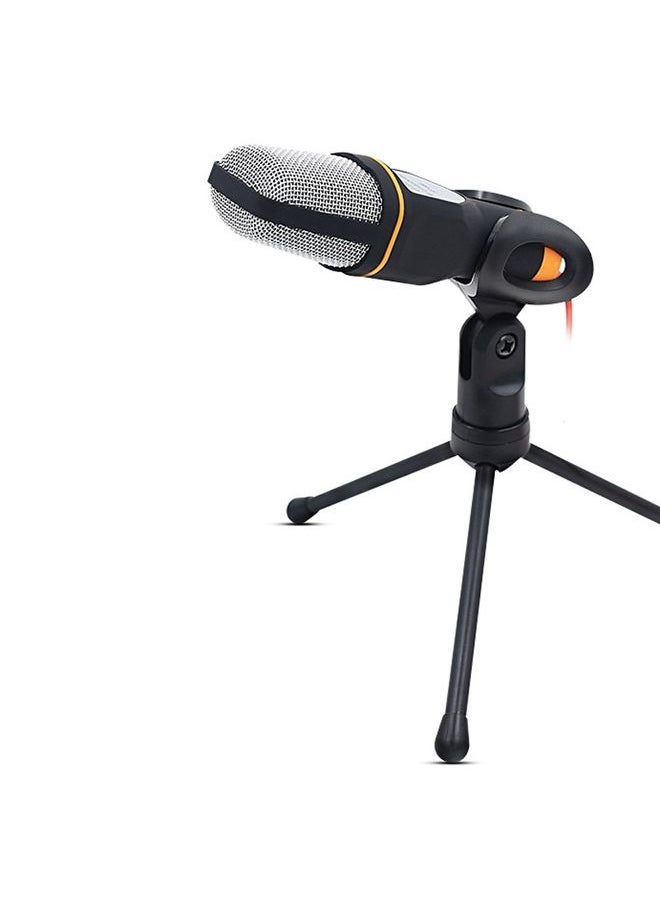 Yanmai SF666 Professional Condenser Sound Recording Microphone with Tripod Holder, Cable Length: 1.3m, Compatible with PC and Mac for Live Broadcast Show, KTV, etc.(Black)