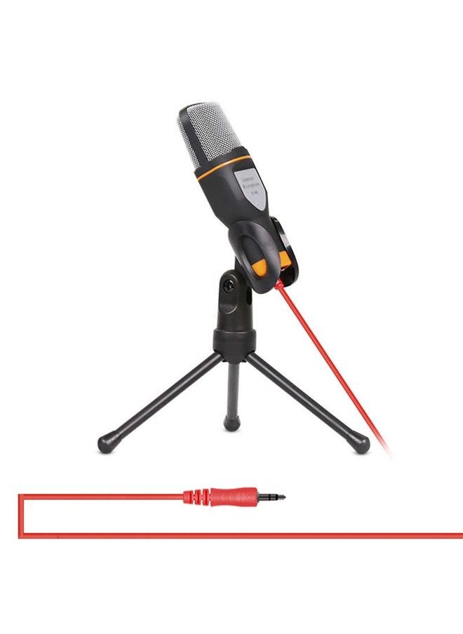 Yanmai SF666 Professional Condenser Sound Recording Microphone with Tripod Holder, Cable Length: 1.3m, Compatible with PC and Mac for Live Broadcast Show, KTV, etc.(Black)