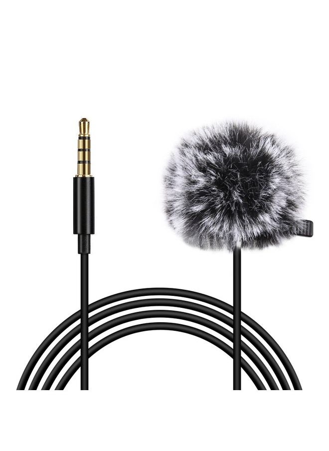 PULUZ 1.5m 3.5mm Jack Lavalier Wired Condenser Recording Microphone