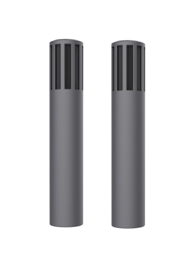 For Teslamic Microphone 1pair Silicone Protective Case Wireless Mic Cover(Advanced Gray)