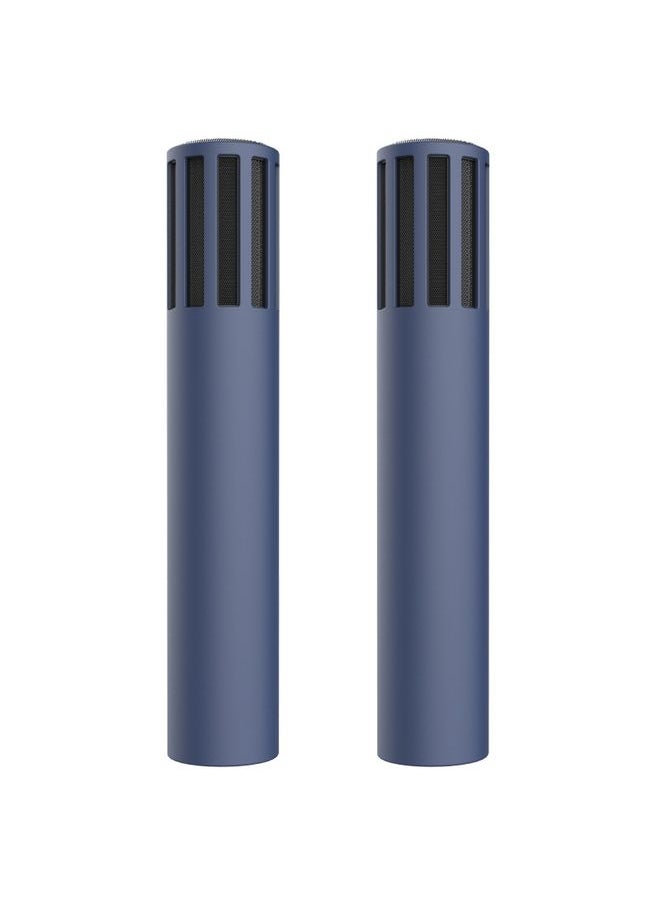 For Teslamic Microphone 1pair Silicone Protective Case Wireless Mic Cover(Midnight Blue)