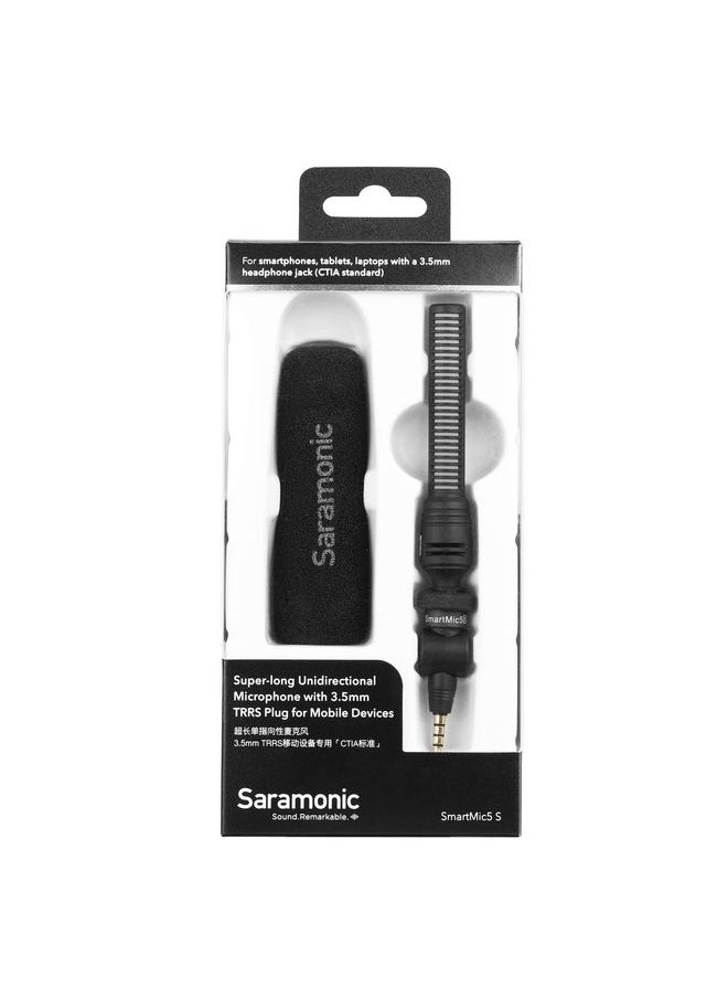 Saramonic SmartMic5S Super-long Unidirectional Microphone for 3.5mm TRRS Mobile Devices