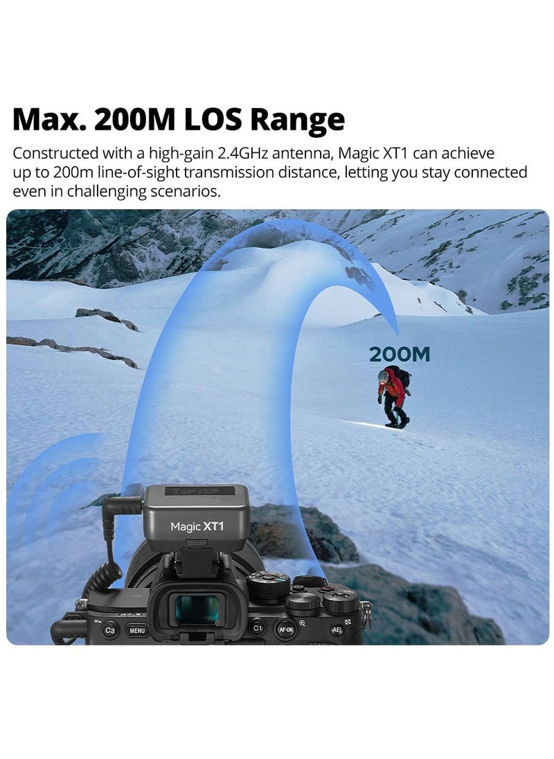 Magic Wireless Lavalier Microphone, Microphone for Camera (2 TX + 1 RX Charging Case), Mini Mic with Noise Cancellation, 16H Battery, Touch Screen 200M/60ft, Wireless Microphone