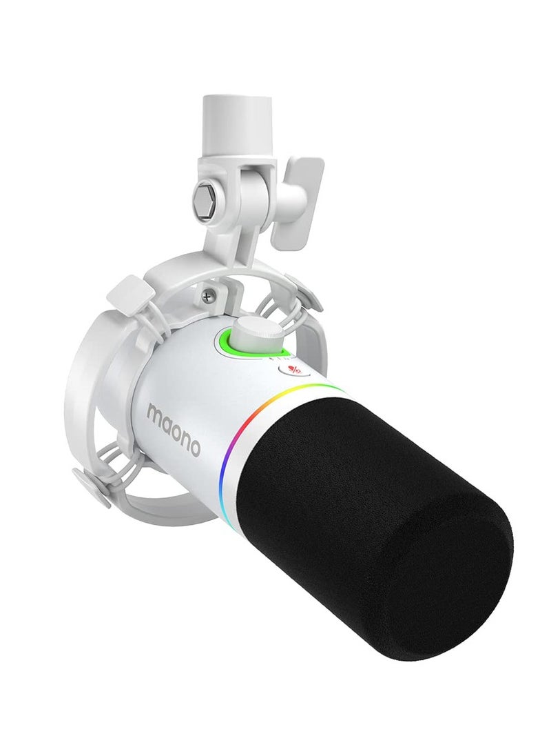 MAONO PD200X USB/XLR Dynamic Microphone - White