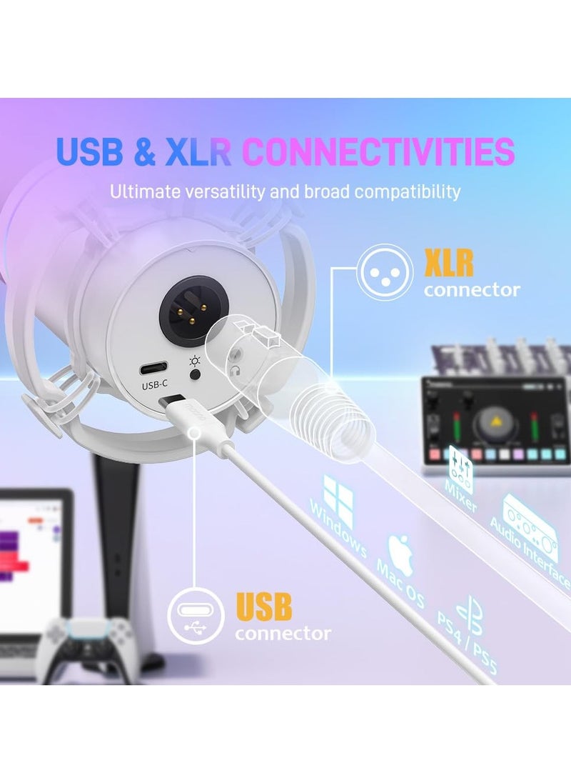 MAONO PD200X USB/XLR Dynamic Microphone - White