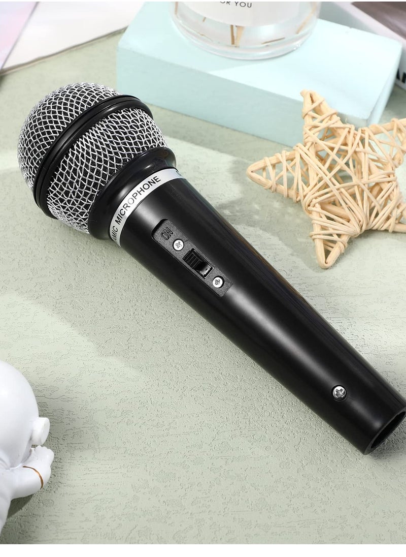 Microphone Toy, Microphone Karaoke Kids, Toy Microphone Set Birthday Party Favors,  Pretend Play or Costume Prop, Toys for Boys and Girls Gift for Birthday Party (Black)