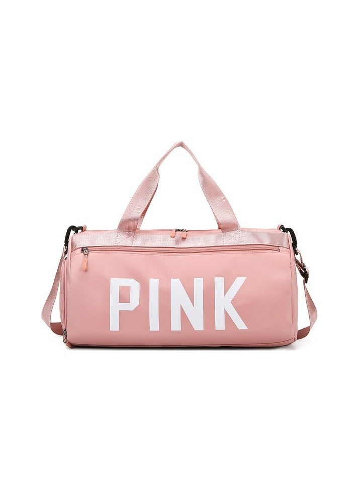 Large capacity portable sports bag - pink Colour:Pink