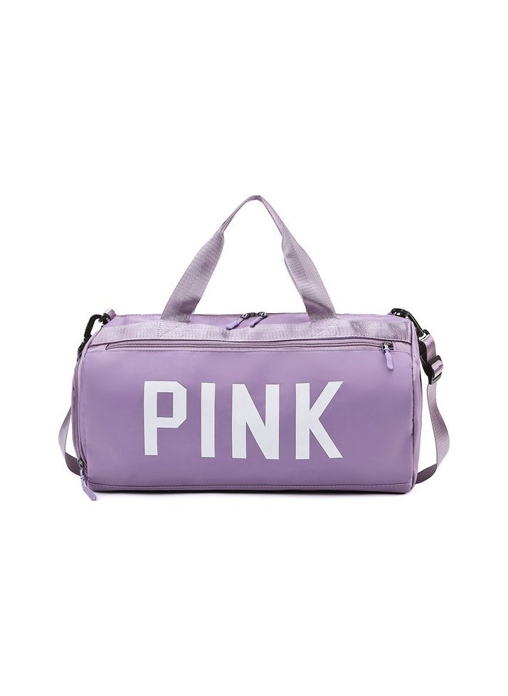 Large capacity portable sports bag - purple Colour:Purple