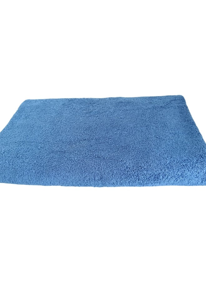 4 Pieces Luxury Bath Towel Set 70X150cm 630 GSM Premium Cotton Ultra Soft and Highly Absorbent Expertly Woven for Durability Hotel And Spa Quality Towels Blue