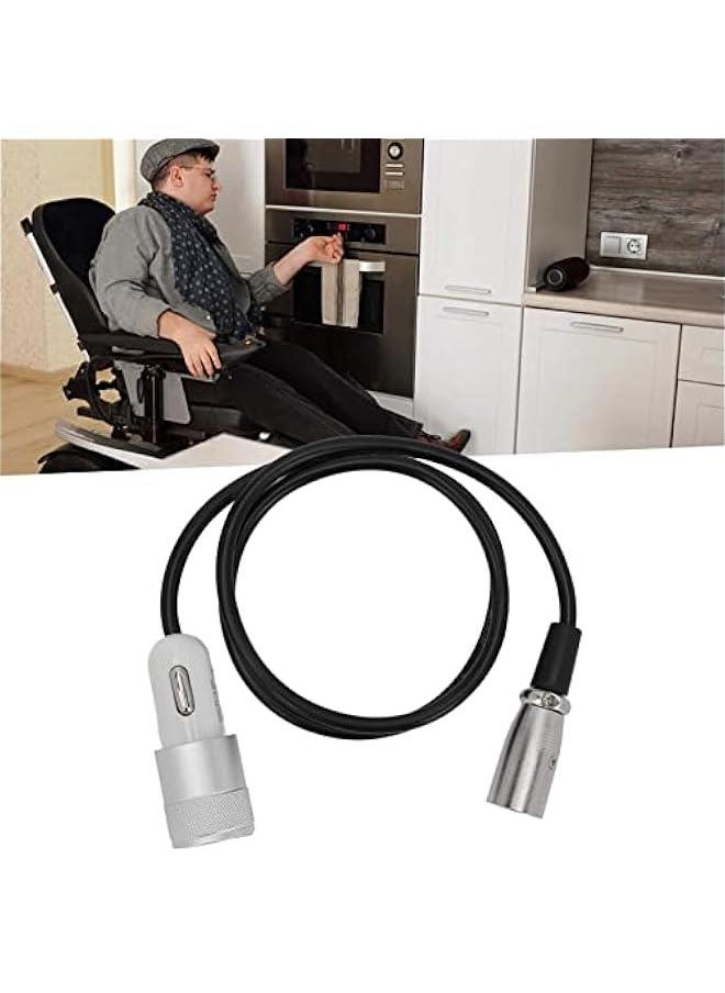 Dual Port Scooter USB Charger, 1 for 2 USB Mobility Scooter Fast Phone USB Charger, for Power Chairs, Mobility Scooters, Electric Wheelchair, E-Bike, Phone Power Accessory