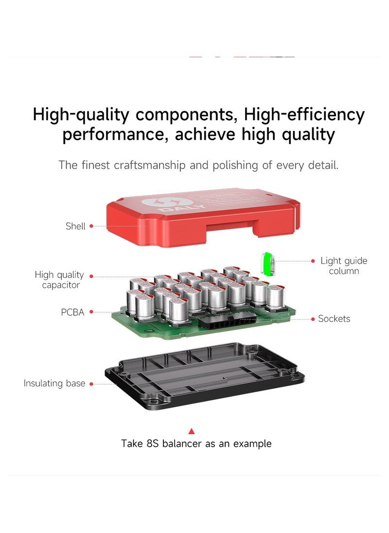 Daly Smart Lifepo4 13S 1A Active Balancer – Bluetooth Enabled Battery Equalizer for 18650 Lithium Batteries