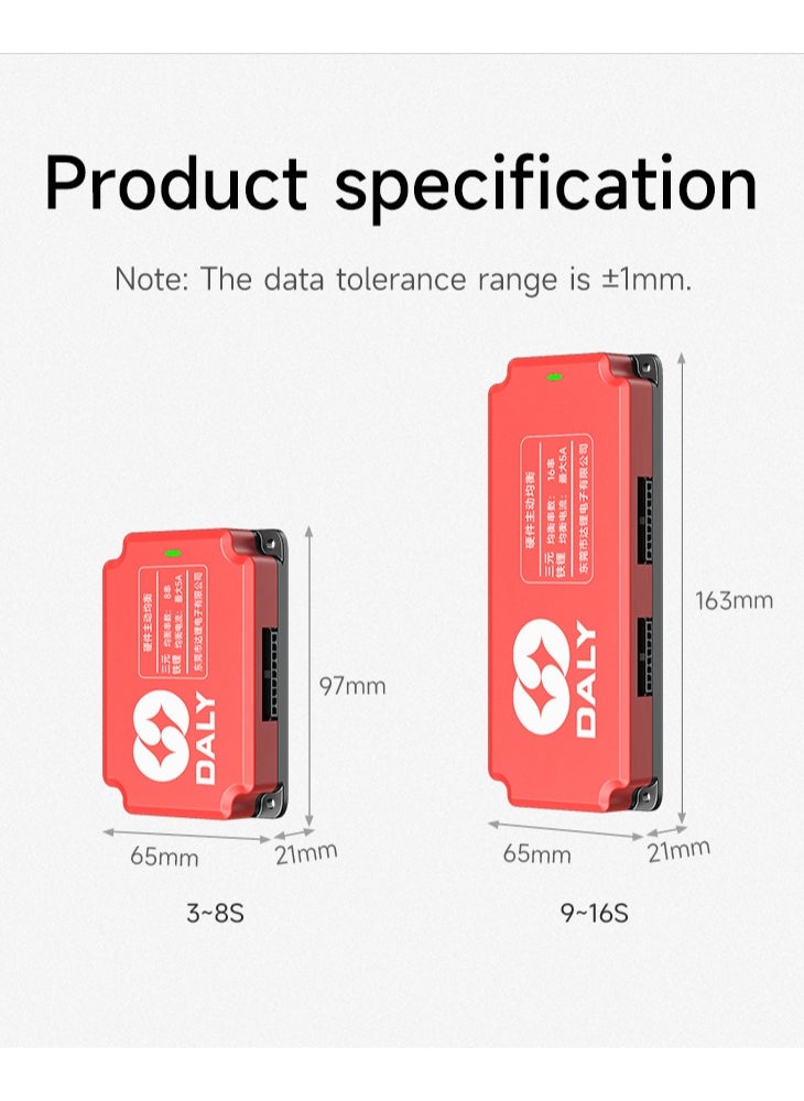 Daly Smart Lifepo4 13S 1A Active Balancer – Bluetooth Enabled Battery Equalizer for 18650 Lithium Batteries