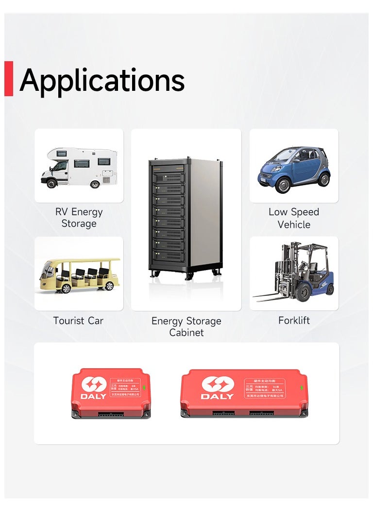 Daly Smart Lifepo4 13S 1A Active Balancer – Bluetooth Enabled Battery Equalizer for 18650 Lithium Batteries