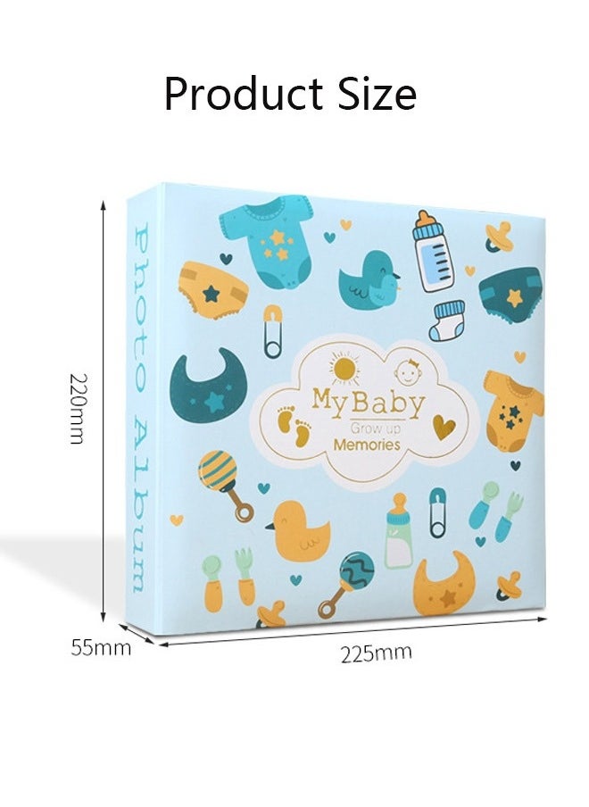 2Packs 200 Pockets Foil Stamping Photo Album for 6 Inches Photos Portable Photo Album for Baby Family Wedding Boys Girls