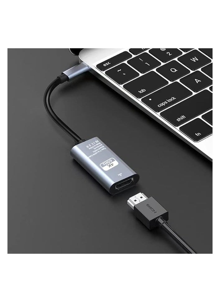 USB C to HDMI Adapter [Updated]- Type C to HDMI 4K Adaptor (Compatible with Thunderbolt 3), Video Audio Output for iPhone 16 15Pro Max,MacBook Pro Air,Pixelbook,Surface Go,iPad,XPS, Galaxy Note