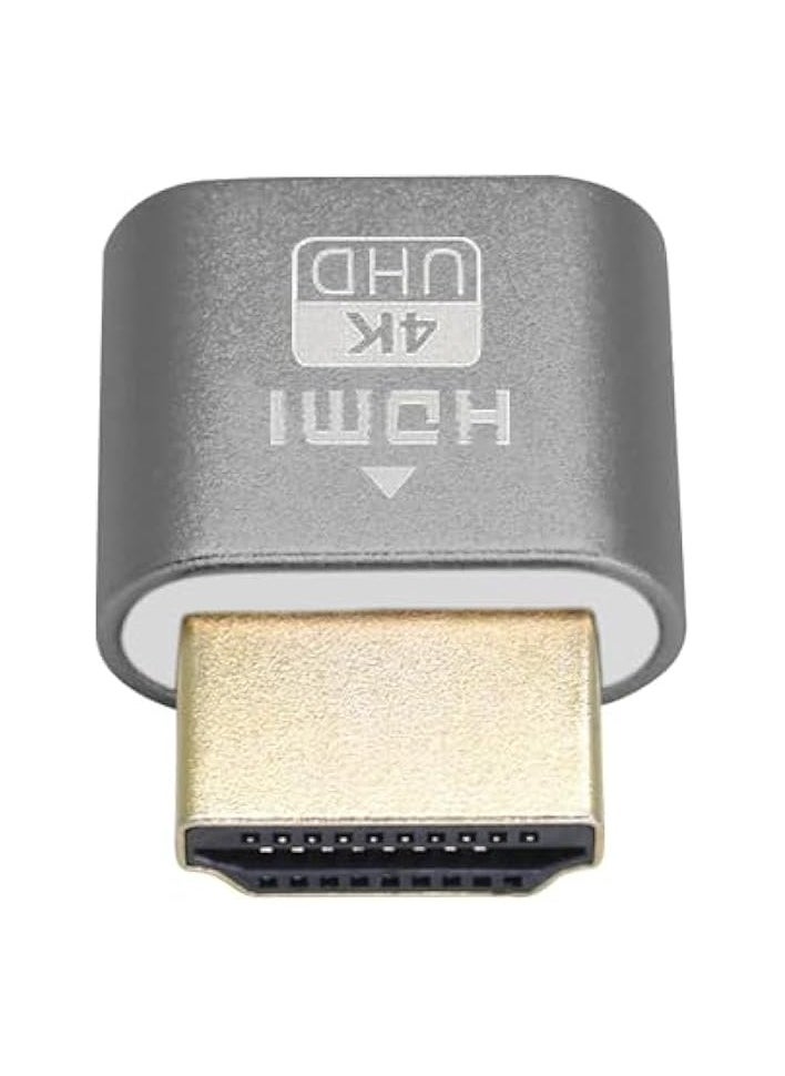 4K HDMI Dummy Plug, High Resolution Virtual Monitor Display Emulator Adapter, Supports 3840x2160@60Hz, Ideal for DDC EDID, ETH ZEC BTC Mining, 3 Pcs